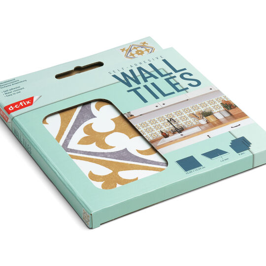 selbstklebende Wandfliesen Wall Tiles Nadia gold (6er Set) image number null